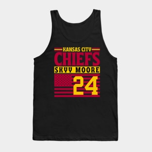 Kansas City Chiefs Skyy Moore 24 American Flag Football Tank Top